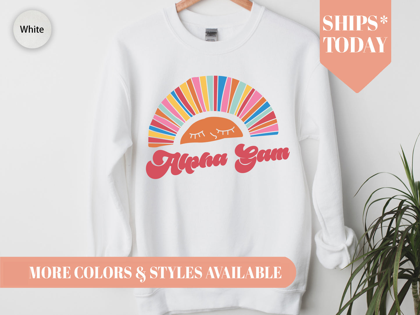 Alpha Gamma Delta Sunshine Sorority Sweatshirt _ 3310g