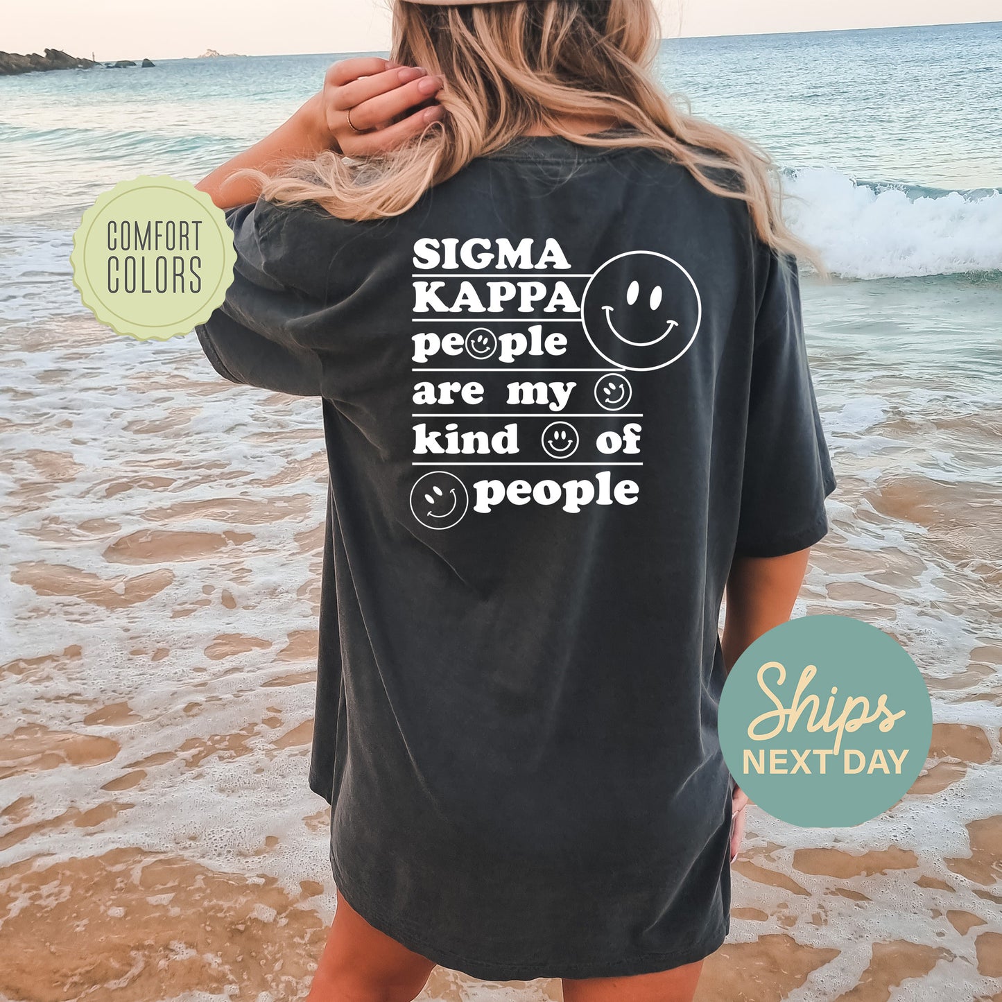 Sigma Kappa My Kind of People Comfort Colors Sorority T-shirt _ 33280g