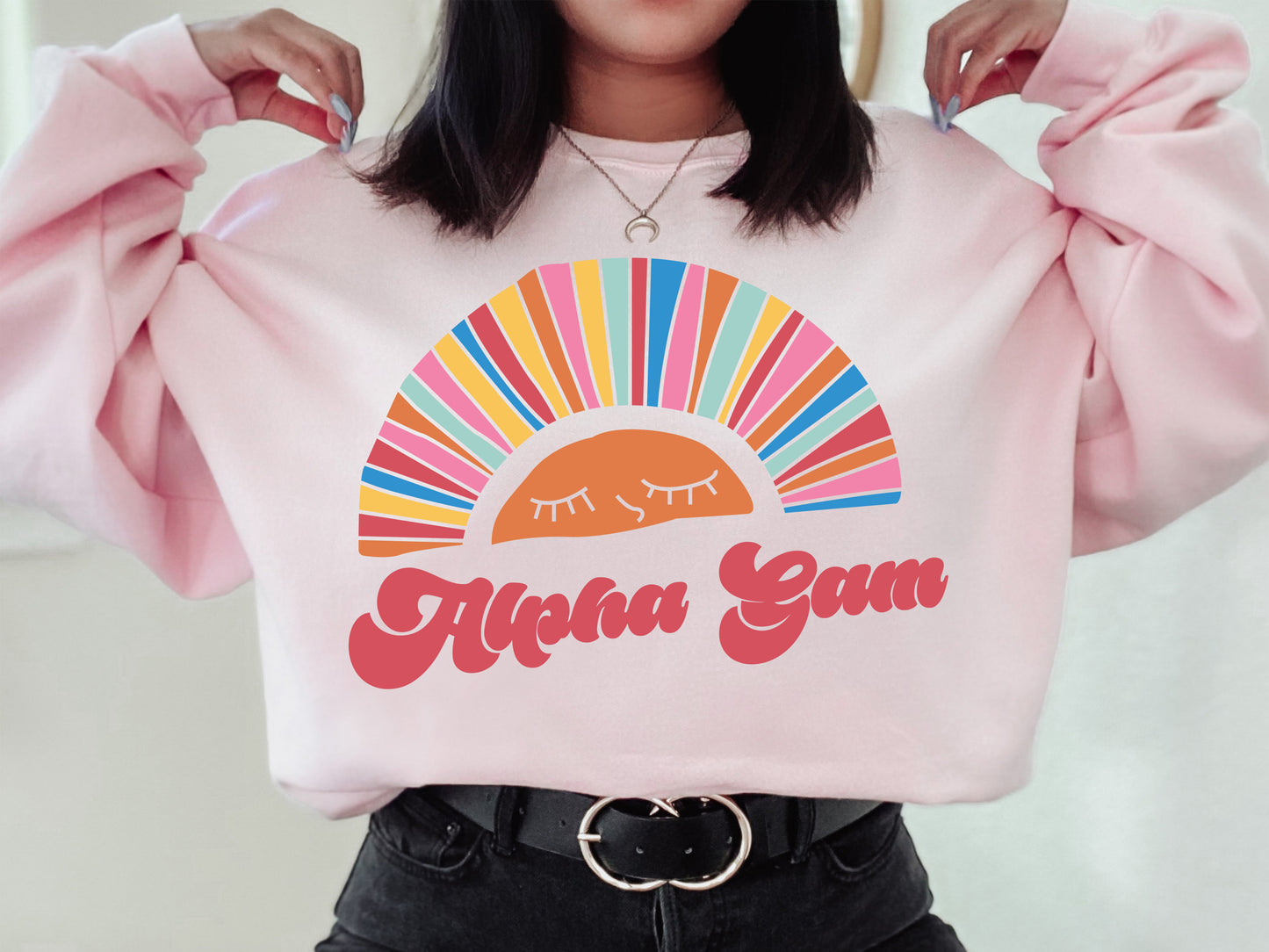 Alpha Gamma Delta Sunshine Sorority Sweatshirt _ 3310g