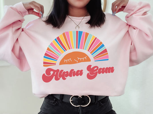 Alpha Gamma Delta Sunshine Sorority Sweatshirt _ 3310g