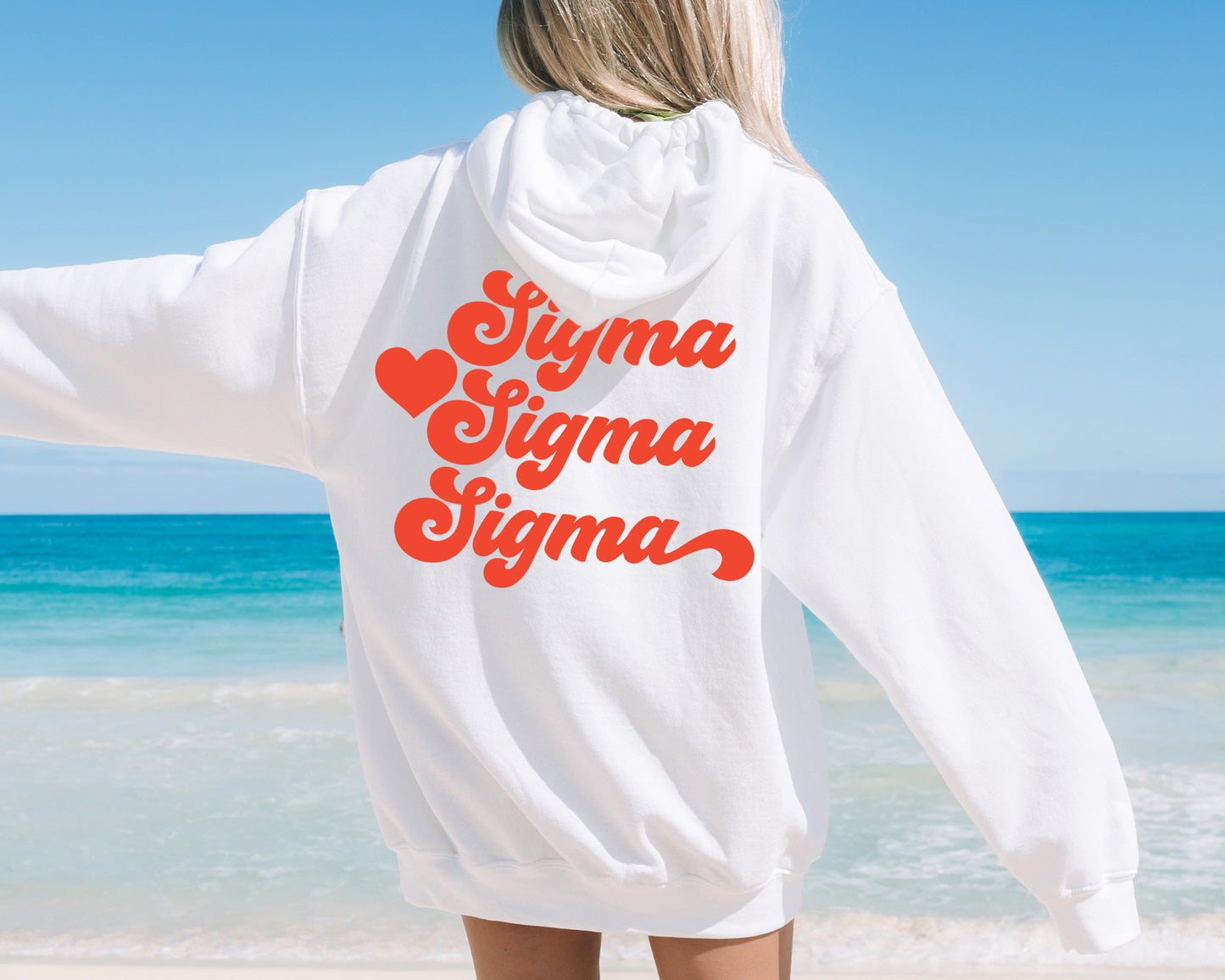 Sigma Sigma Sigma Red Heart Sorority Hoodie _ 33369g