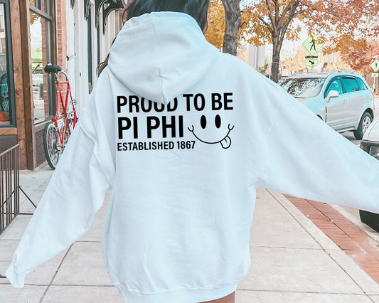 Pi Beta Phi Proud to Be Sorority Hoodie _ 33148g