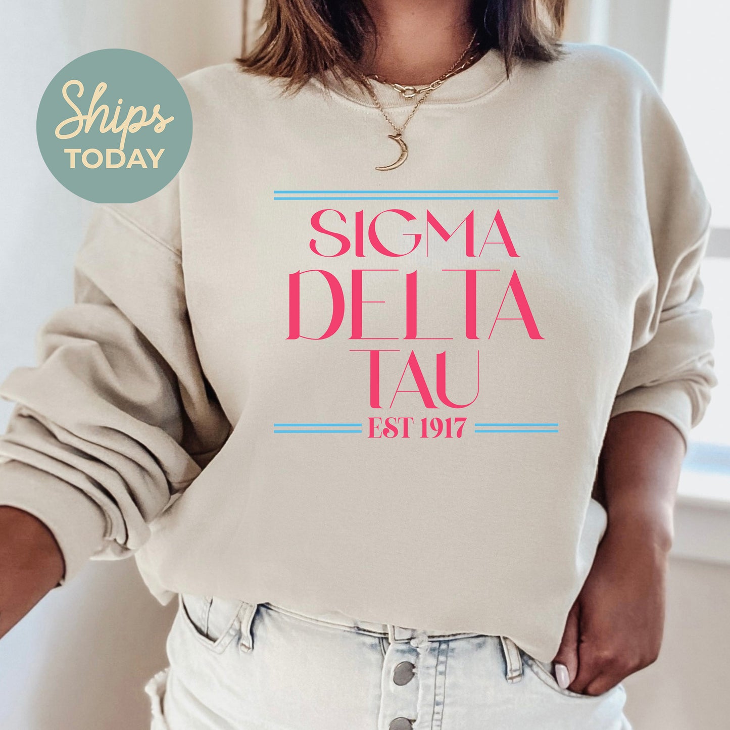 Sigma Delta Tau Greek Harmony Sorority Sweatshirt  _ 34985g