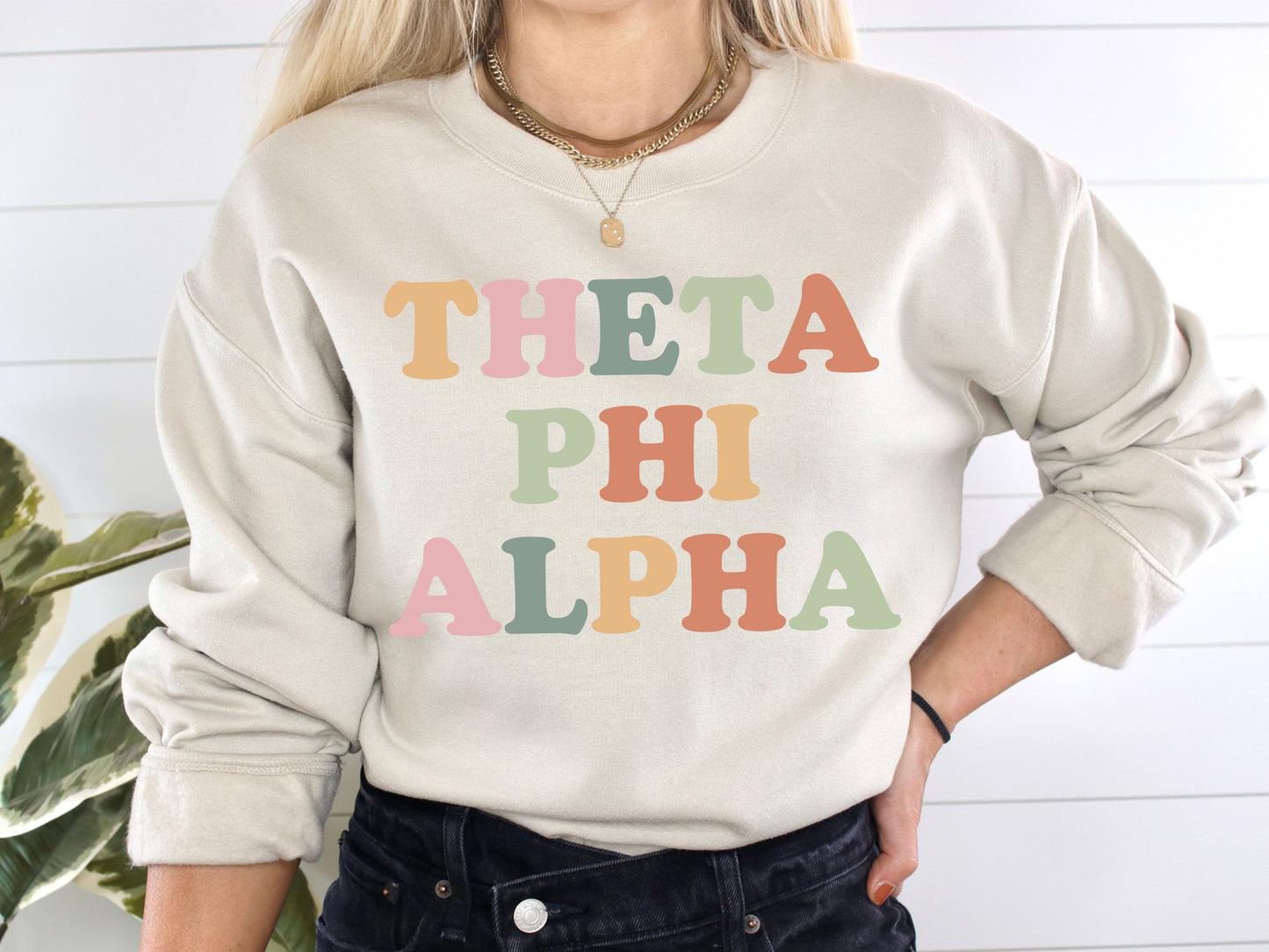 Theta Phi Alpha Bright and Proud Sorority Sweatshirt _ 438g