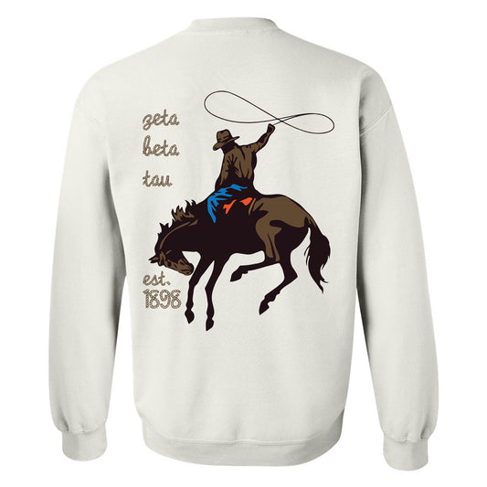 Zeta Beta Tau Cowboy Fraternity Sweatshirt _ 31209g