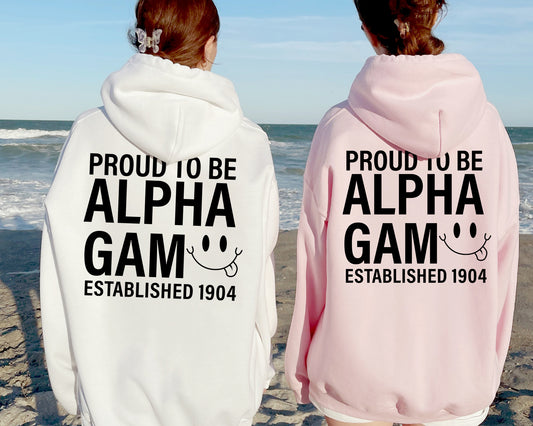 Alpha Gamma Delta Proud to Be Sorority Hoodie _ 33131g