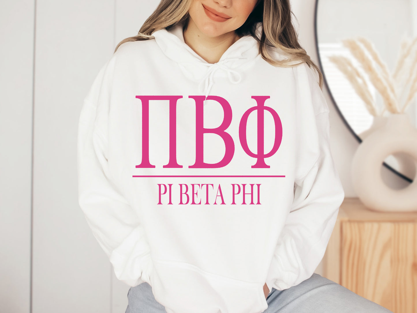 Pi Beta Phi Loud Letters Sorority Hoodie _ 486g