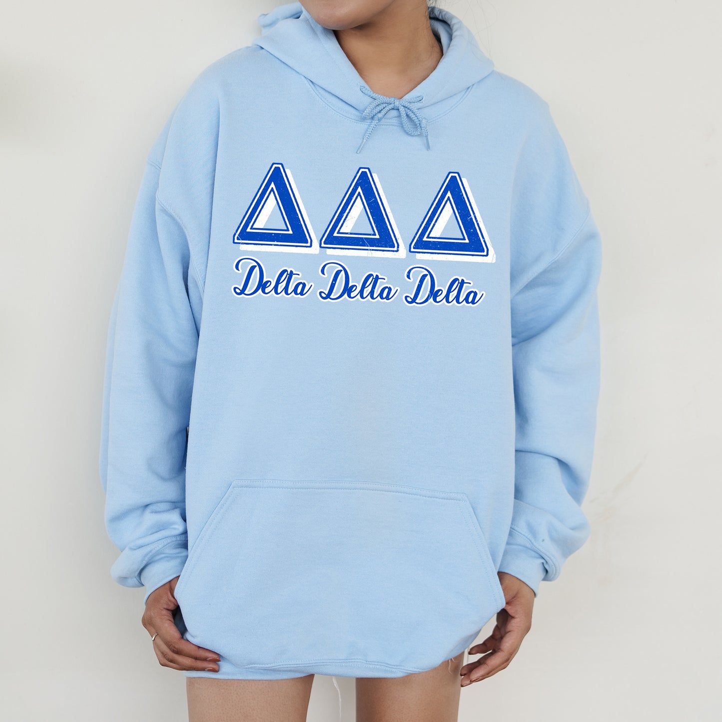 Delta Delta Delta Greek Colors Sorority Hoodie _ 36079g