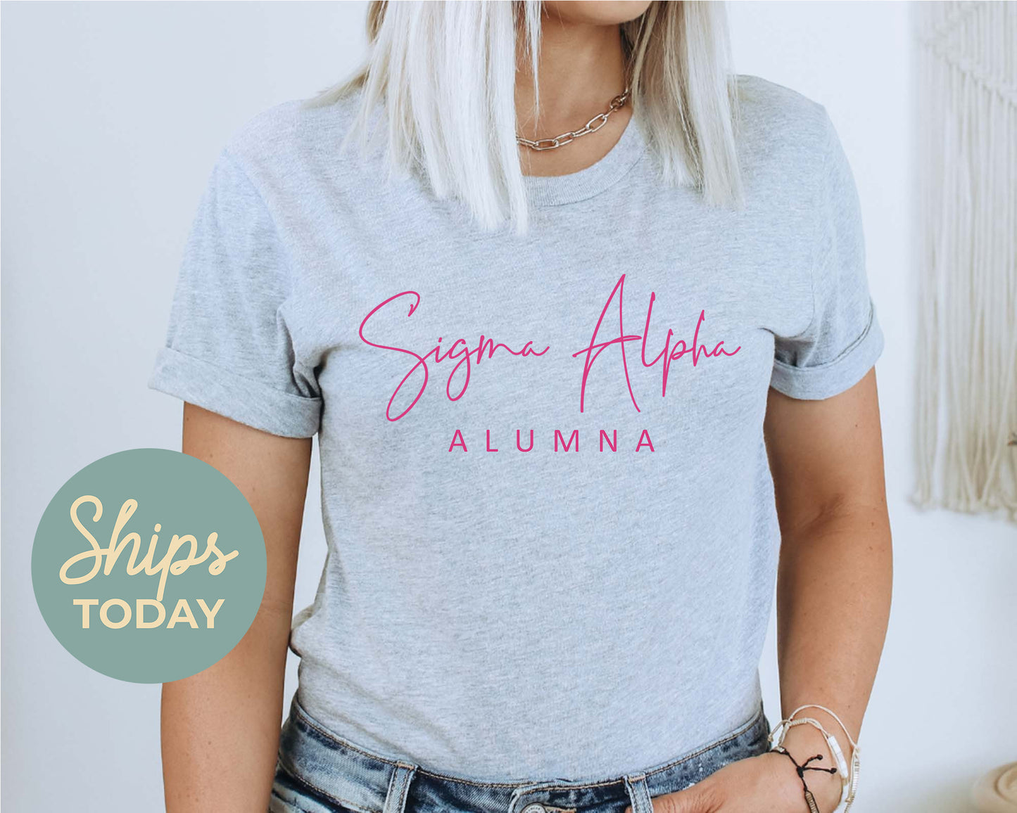 Sigma Alpha Vintage Alumna Sorority T-shirt _ 3506g