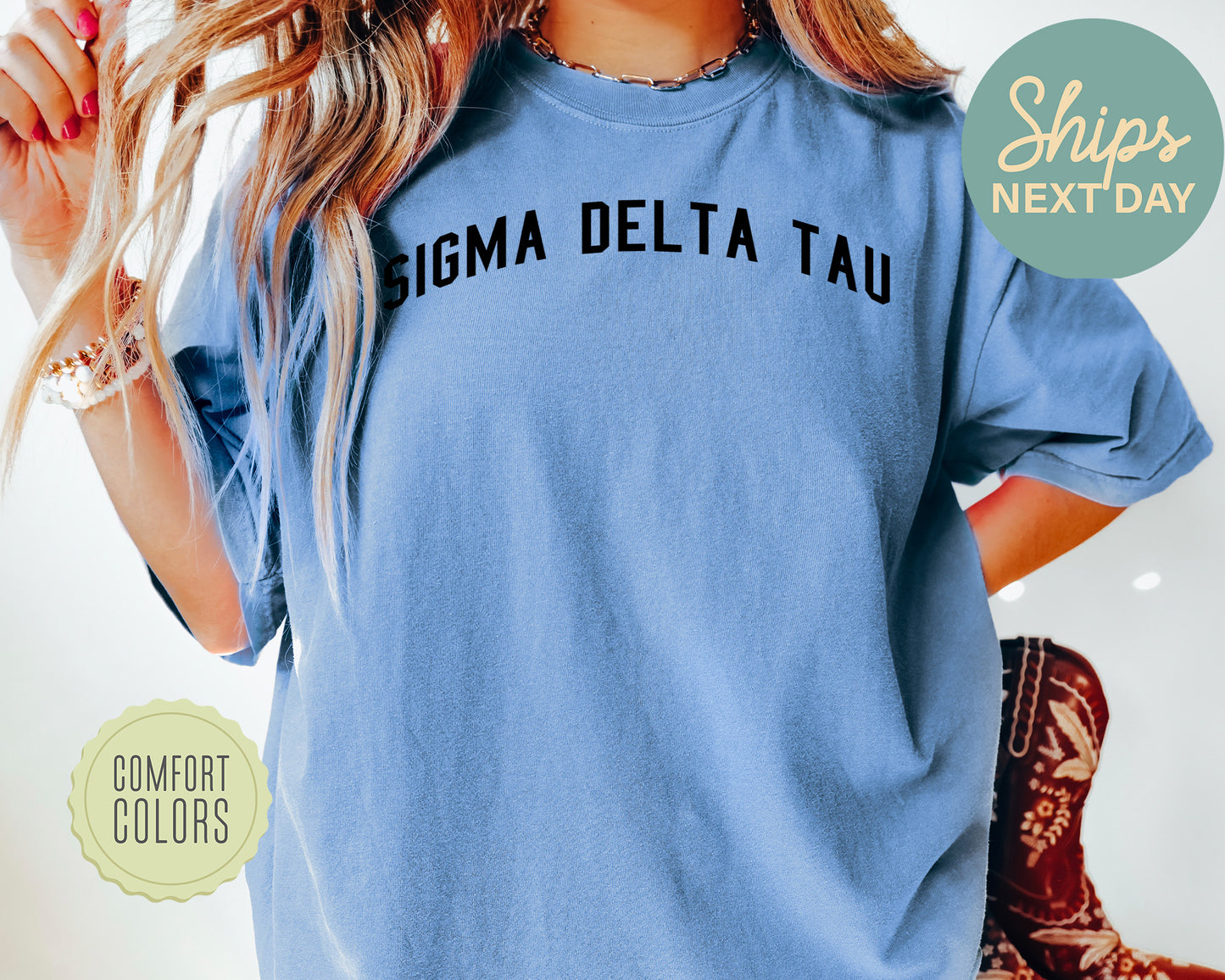 Sigma Delta Tau Just Bold Comfort Colors Sorority T-shirt _ 2390g