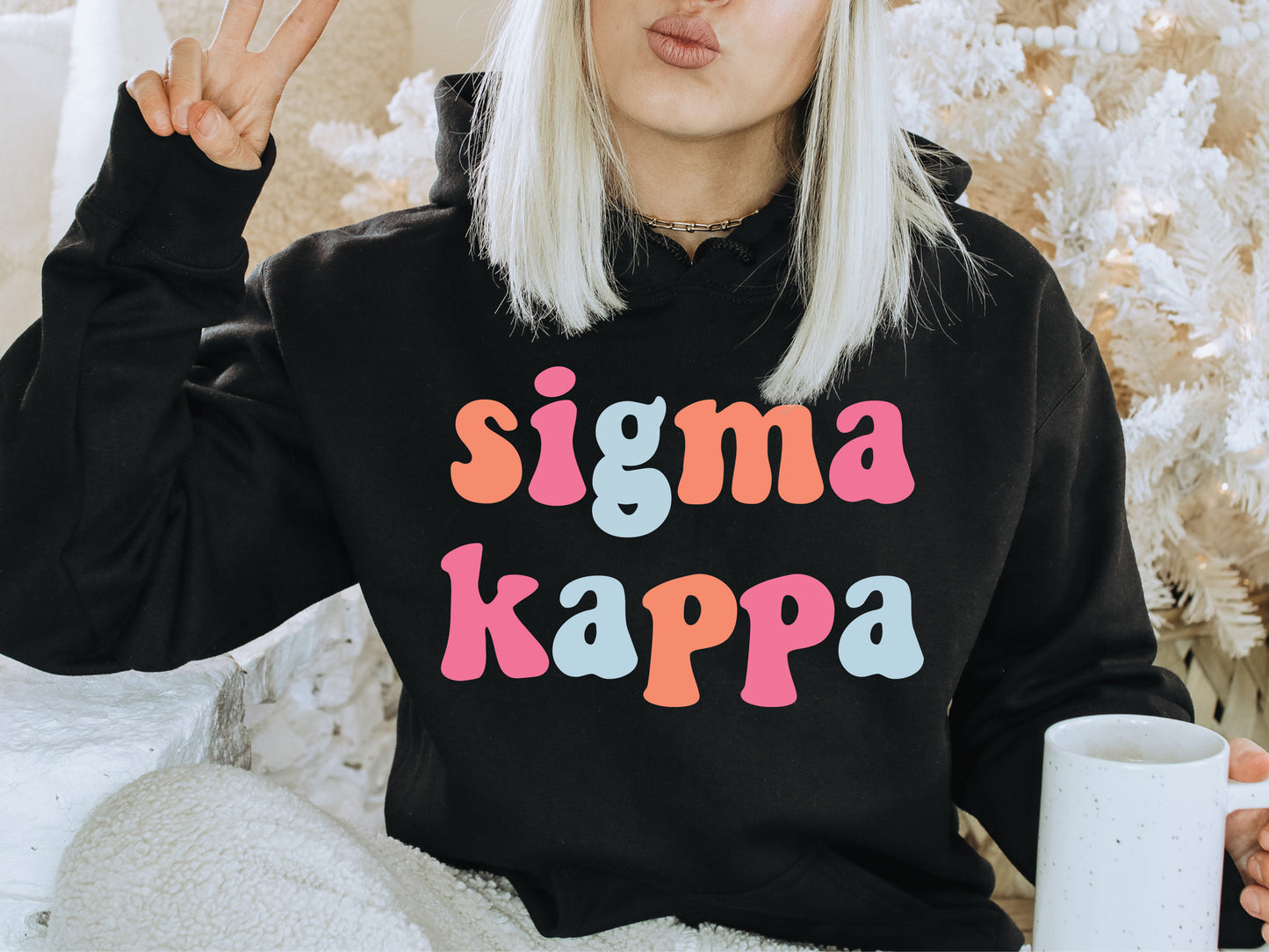 Sigma Kappa Vividly Vibrant Sorority Hoodie _ 3171g