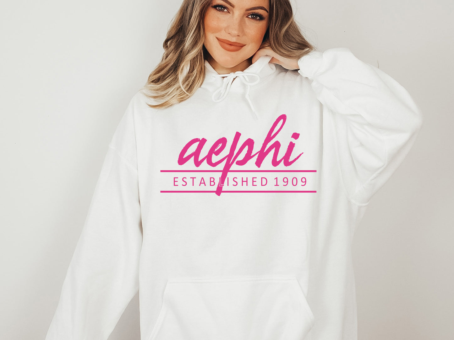 Alpha Epsilon Phi All Pink Sorority Hoodie _ 754g