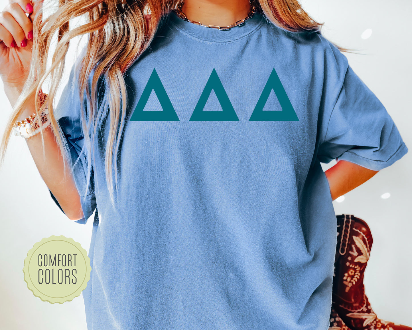 Delta Delta Delta Back to the Basics Comfort Colors Sorority T-shirt _ 632g