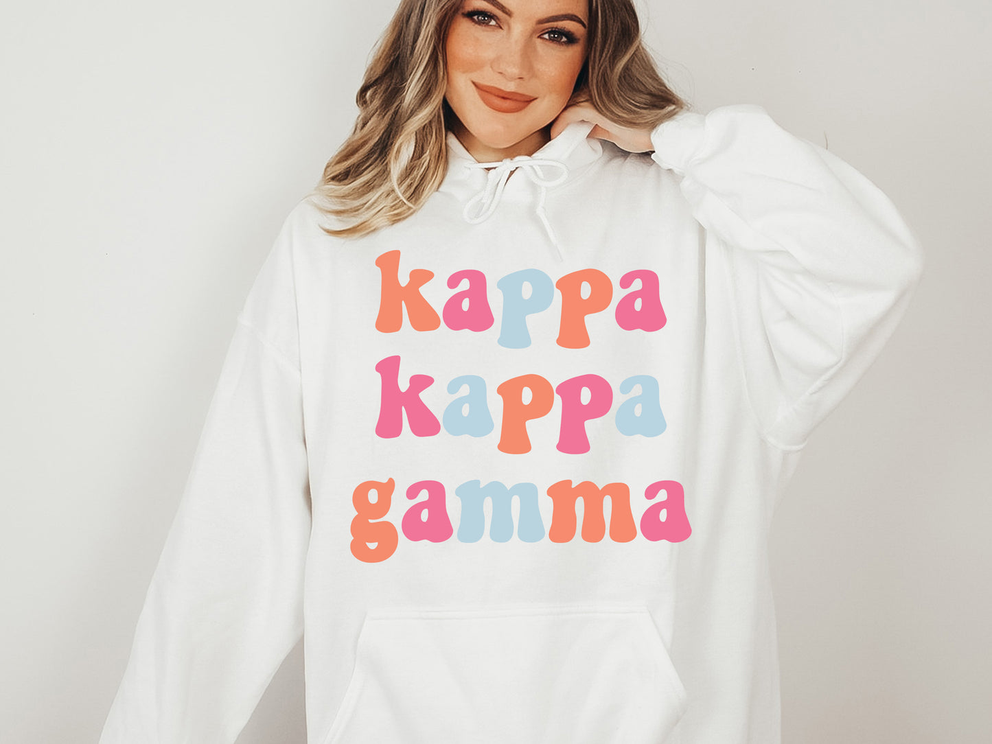 Kappa Kappa Gamma Vividly Vibrant Sorority Hoodie _ 3166g