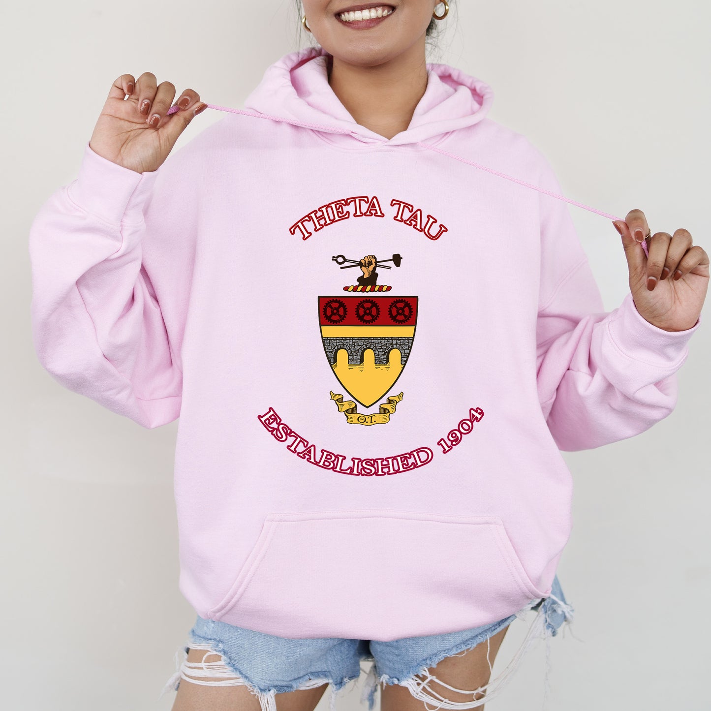 Theta Tau Iconic Insignia COED Hoodie _ 35678g