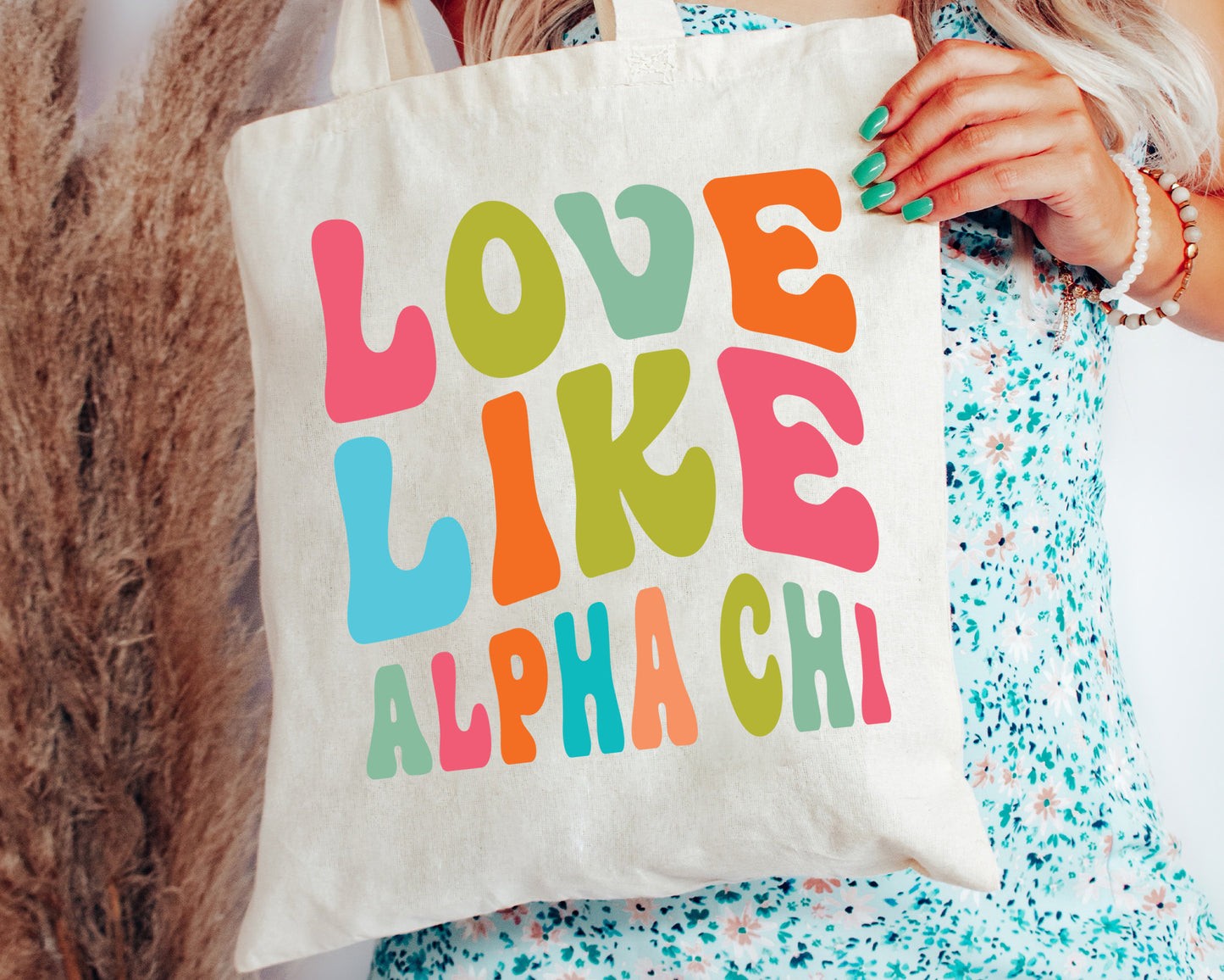 Alpha Chi Omega Love Like Sorority Tote Bag _ 34334g