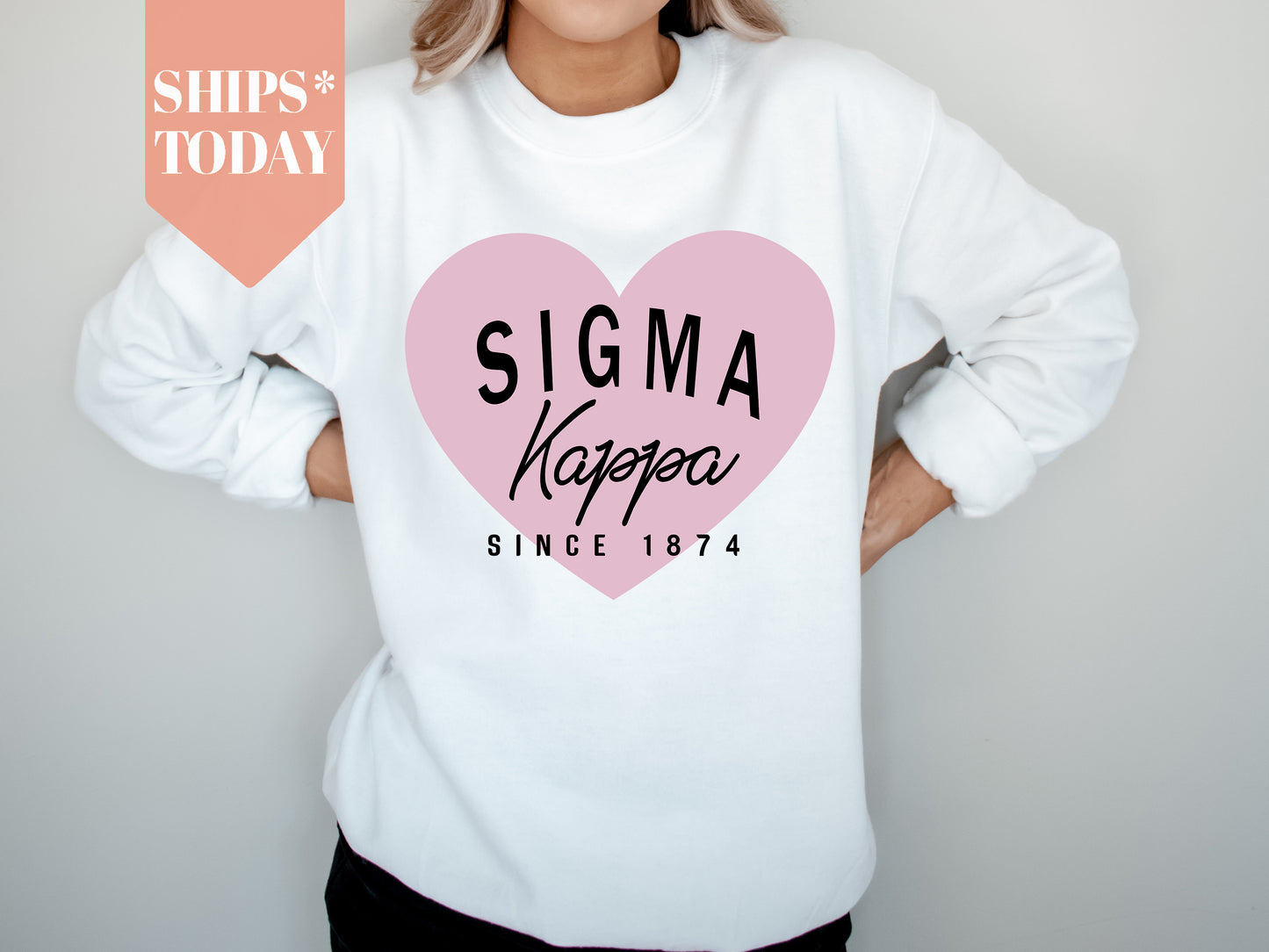 Sigma Kappa Pretty in Pink Sorority Sweatshirt _ 462g