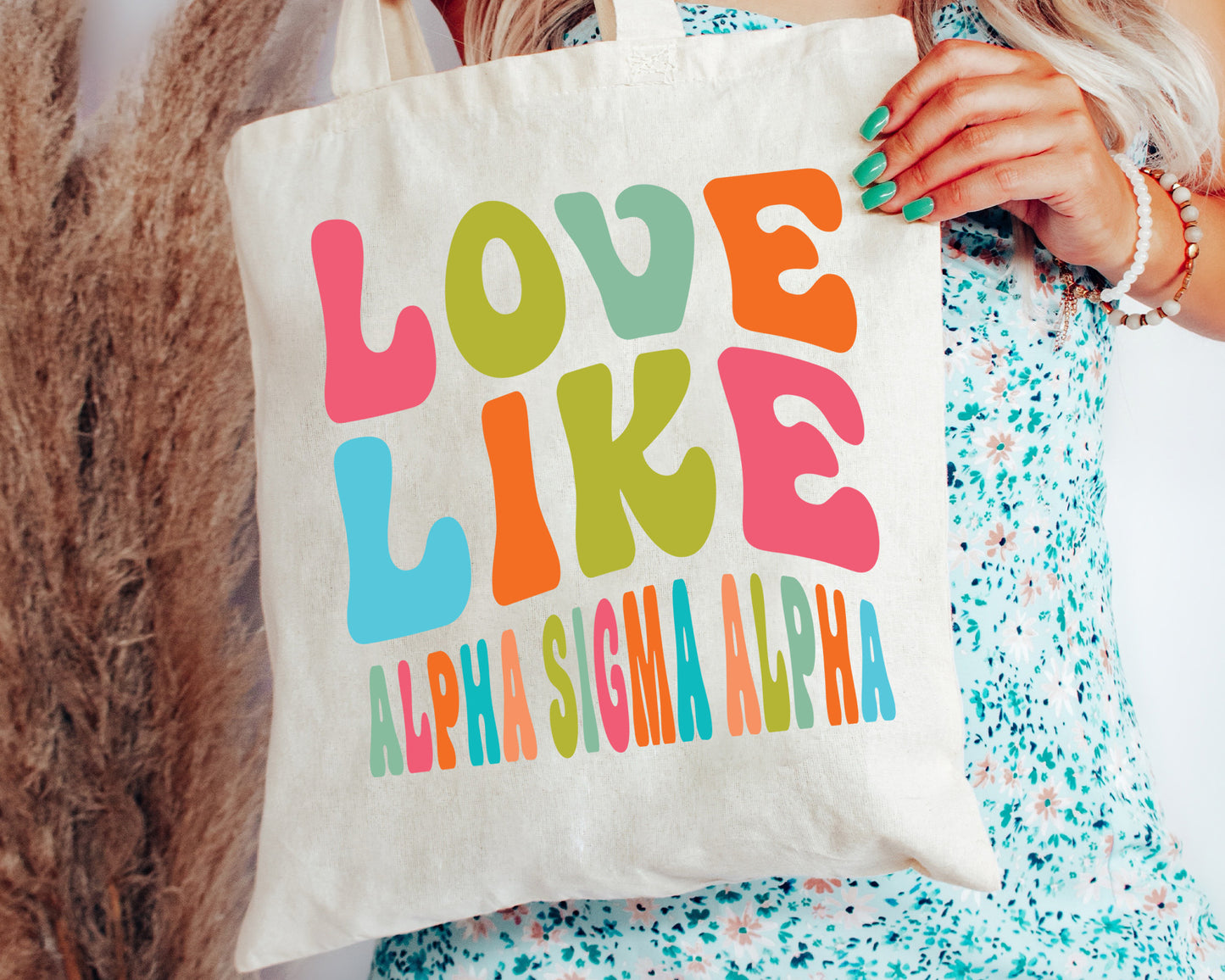 Alpha Sigma Alpha Love Like Sorority Tote Bag _ 34340g