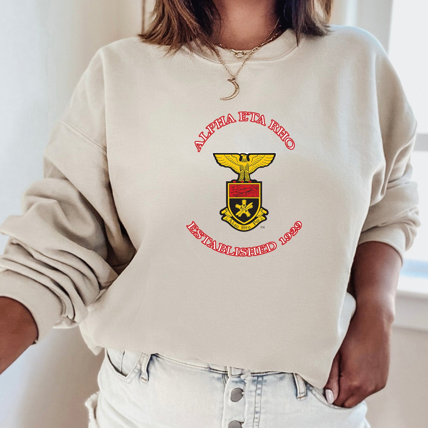Alpha Eta Rho Iconic Insignia COED Sweatshirt _ 35663g
