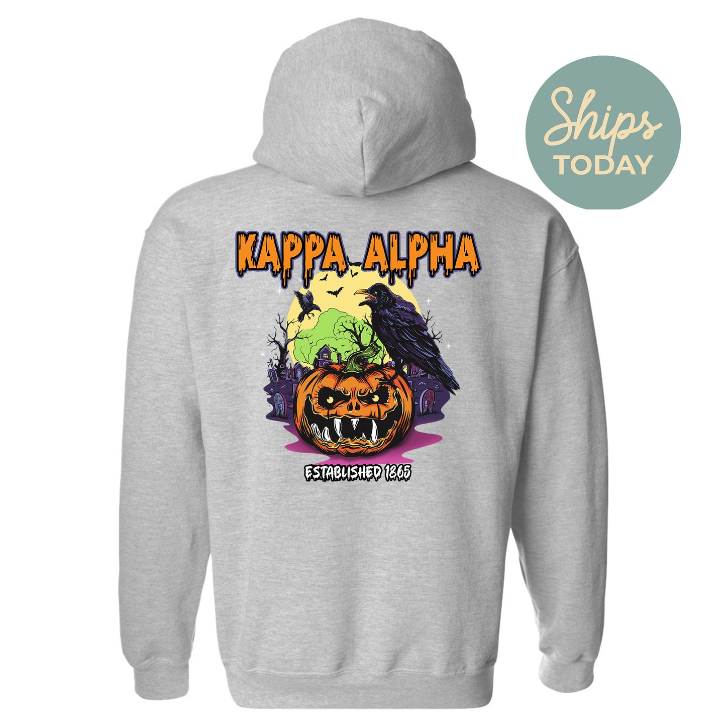 Kappa Alpha Order Halloween Bats Fraternity Hoodie _ 36262g