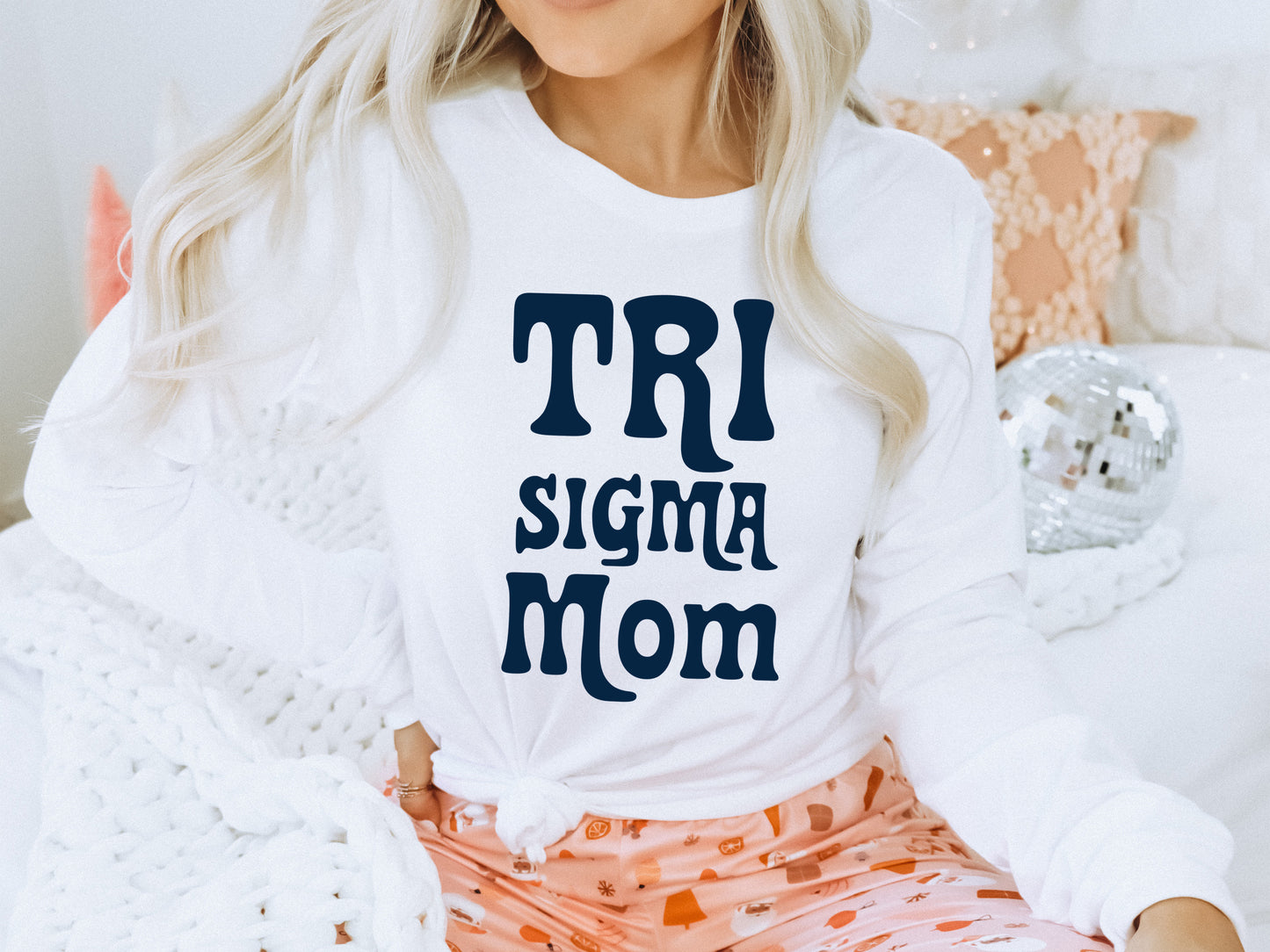 Sigma Sigma Sigma Got it from my Mom Sorority Long Sleeve T-shirt _ 3094g