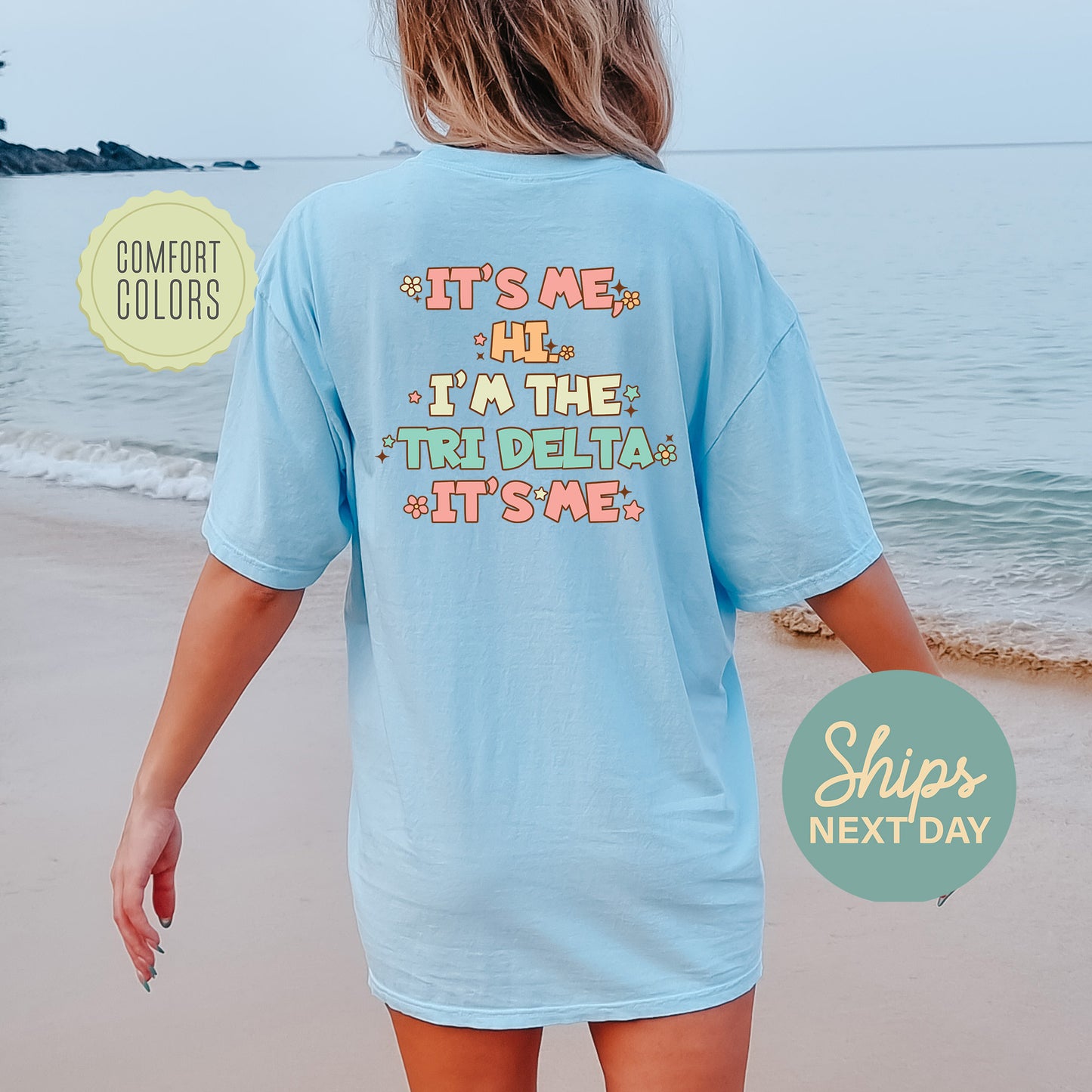 Delta Delta Delta Signature Chic Comfort Colors Sorority T-shirt _ 35975g