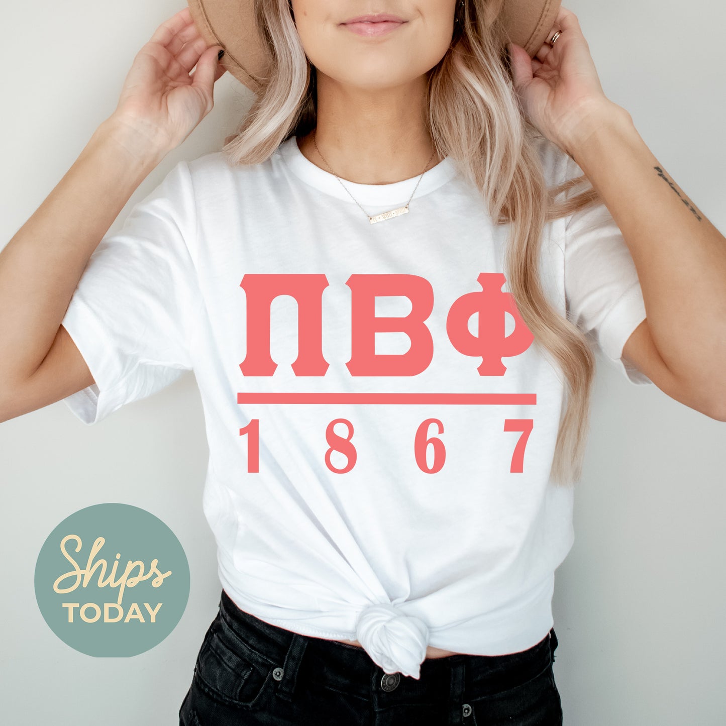 Pi Beta Phi Monochromatic Sorority T-shirt _ 30863g