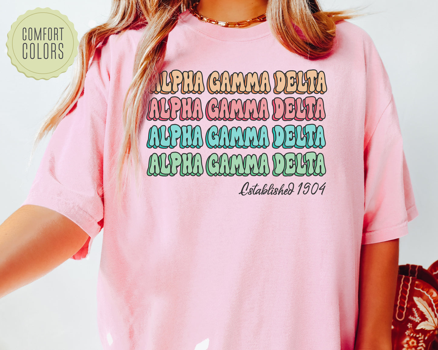 Alpha Gamma Delta Lucy Comfort Colors Sorority T-shirt _ 261g