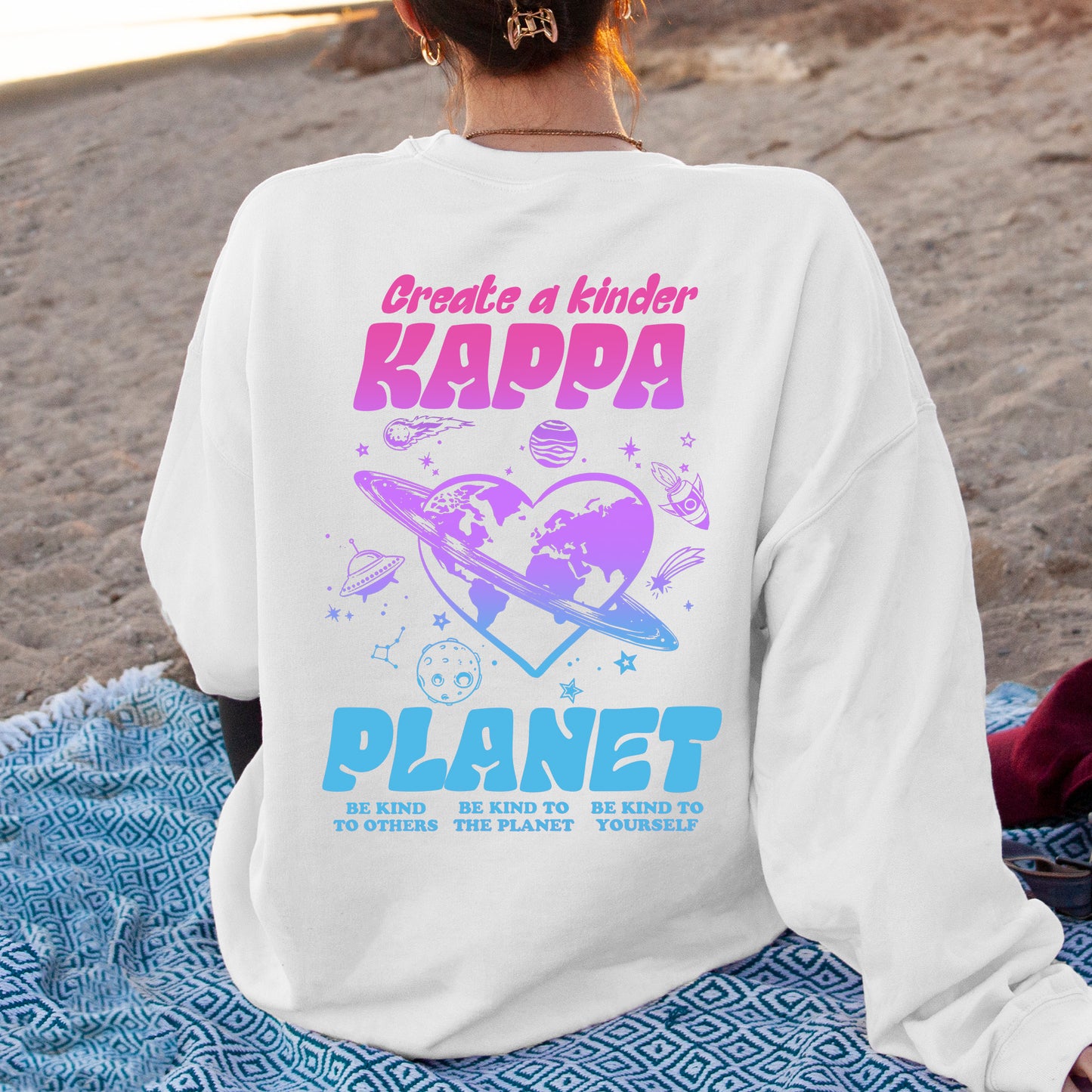 Kappa Kappa Gamma Ombre Worlds Sorority Sweatshirt _ 35558g