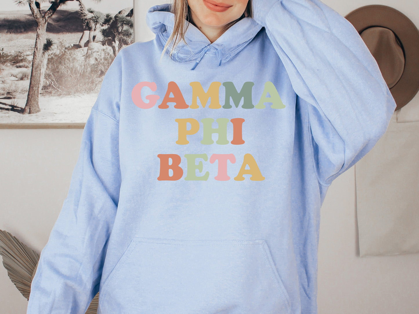 Gamma Phi Beta Bright and Proud Sorority Hoodie _ 428g