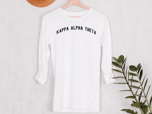 Kappa Alpha Theta Just Bold Sorority Long Sleeve T-shirt _ 2384g