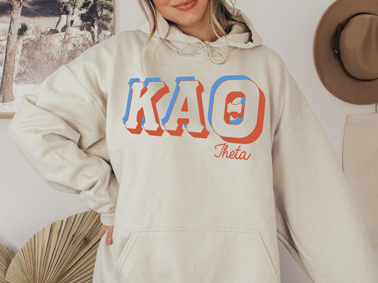 Kappa Alpha Theta American Colored Sorority Hoodie _ 41g