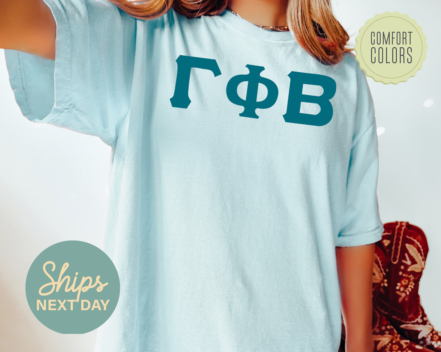 Gamma Phi Beta Back to the Basics Comfort Colors Sorority T-shirt _ 636g