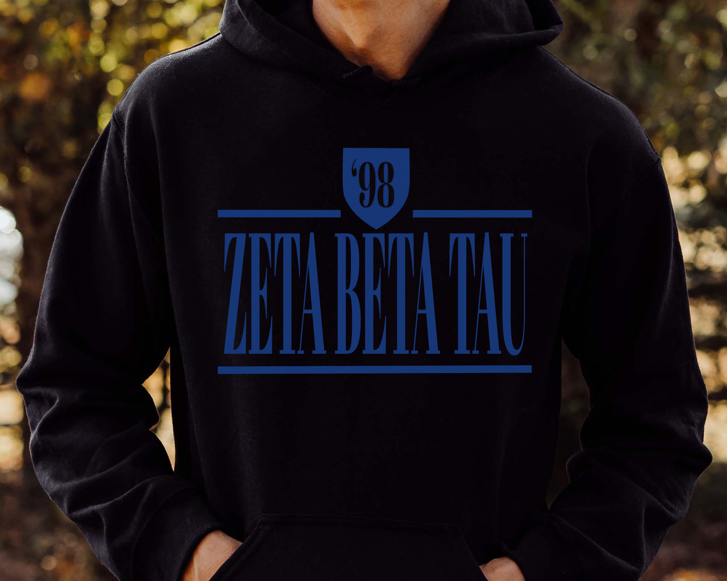 Zeta Beta Tau Shield Fraternity Hoodie _ 1212g