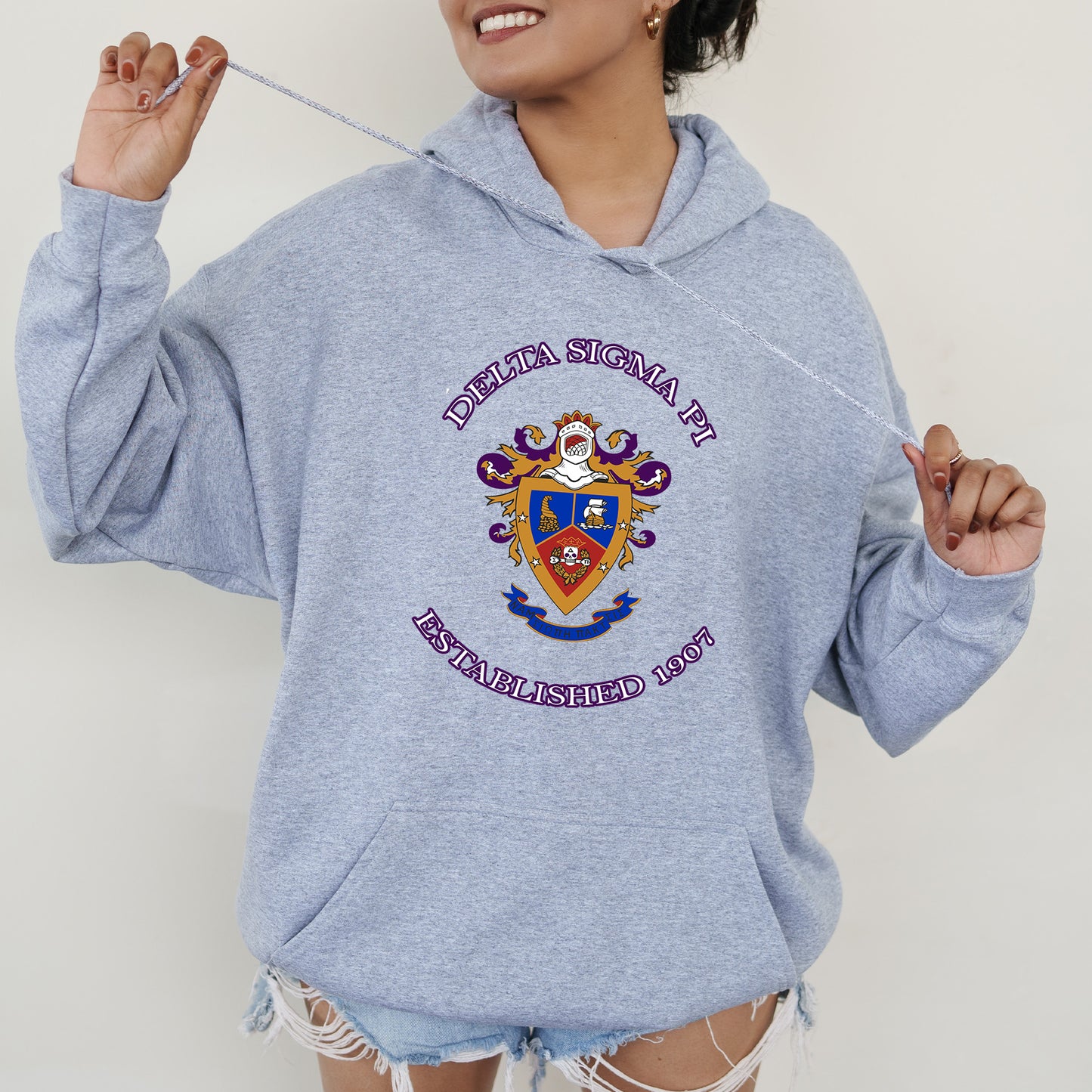 Delta Sigma Pi Iconic Insignia COED Hoodie _ 35668g