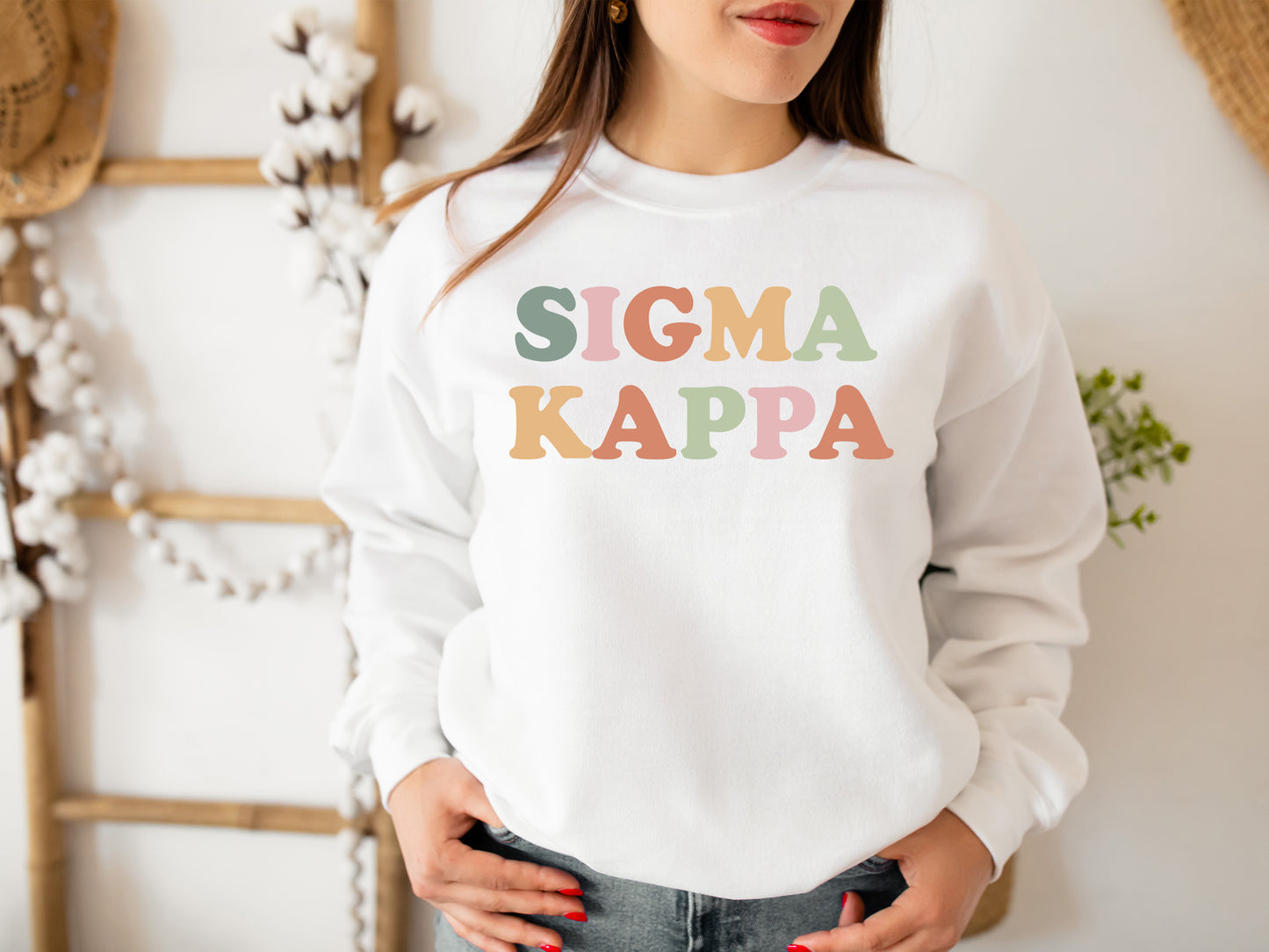 Sigma Kappa Bright and Proud Sorority Sweatshirt _ 436g