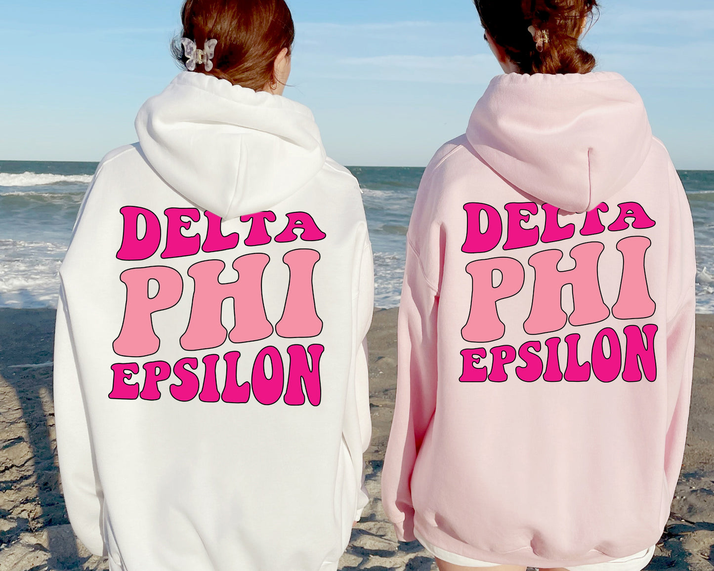 Delta Phi Epsilon Shades of Pink Sorority Hoodie _ 32984g