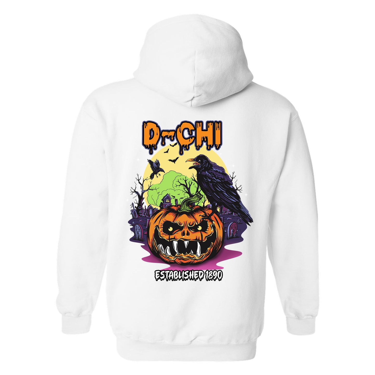 Delta Chi Halloween Bats Fraternity Hoodie _ 36258g