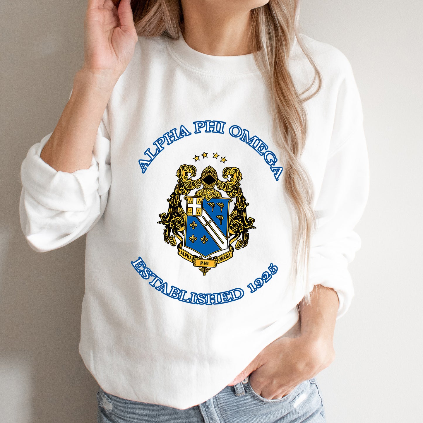 Alpha Phi Omega Iconic Insignia COED Sweatshirt _ 35665g