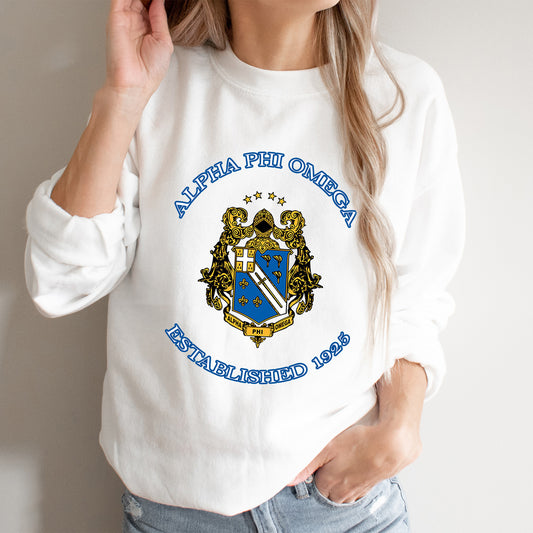Alpha Phi Omega Iconic Insignia COED Sweatshirt _ 35665g