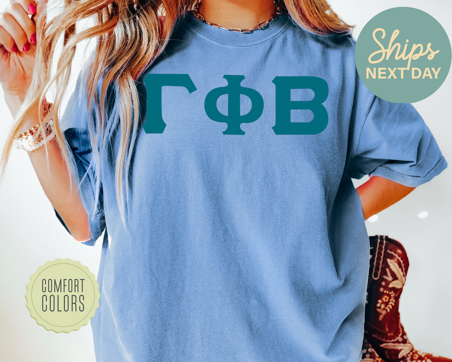 Gamma Phi Beta Back to the Basics Comfort Colors Sorority T-shirt _ 636g
