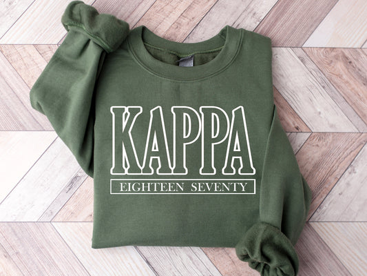 Kappa Kappa Gamma Stencil Stacked Sorority Sweatshirt _ 2151g