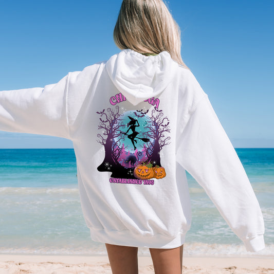Chi Omega Halloween Witch Sorority Hoodie _ 36235g
