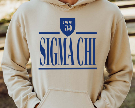 Sigma Chi Shield Fraternity Hoodie _ 1205g