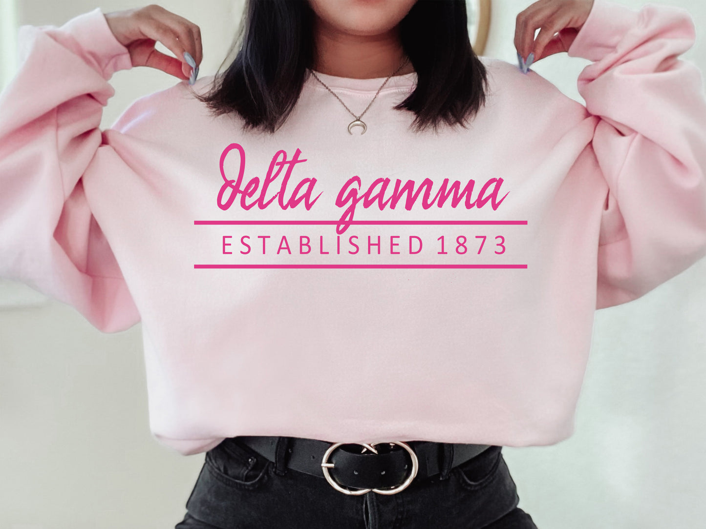 Delta Gamma All Pink Sorority Sweatshirt _ 763g