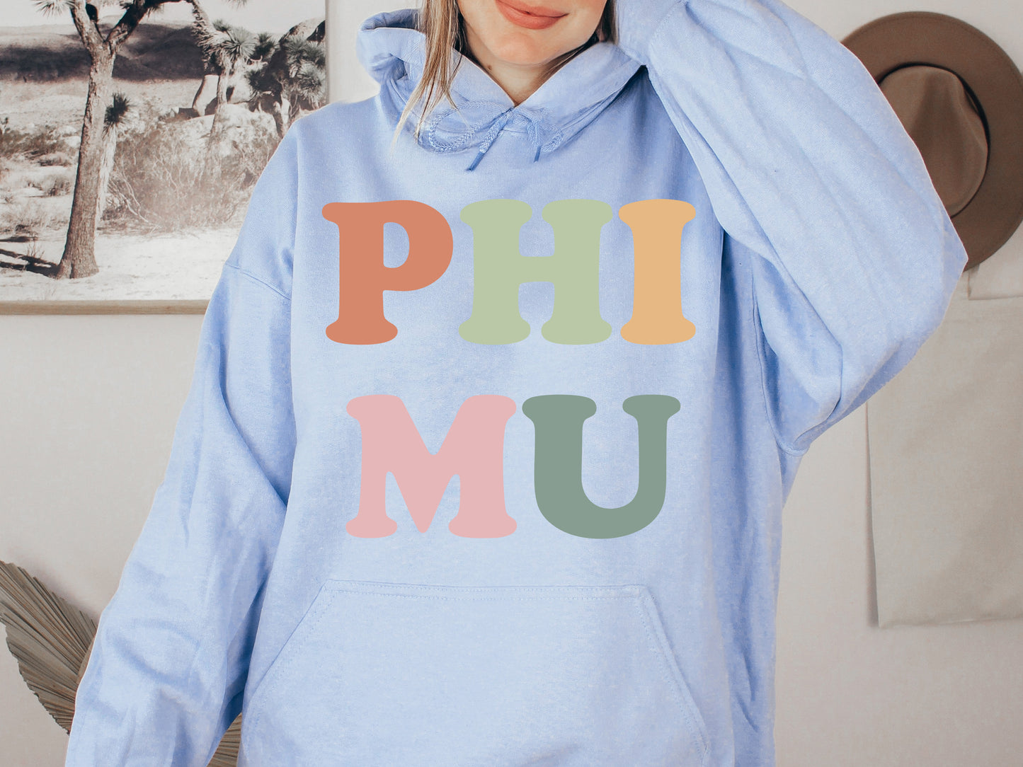 Phi Mu Bright and Proud Sorority Hoodie _ 432g
