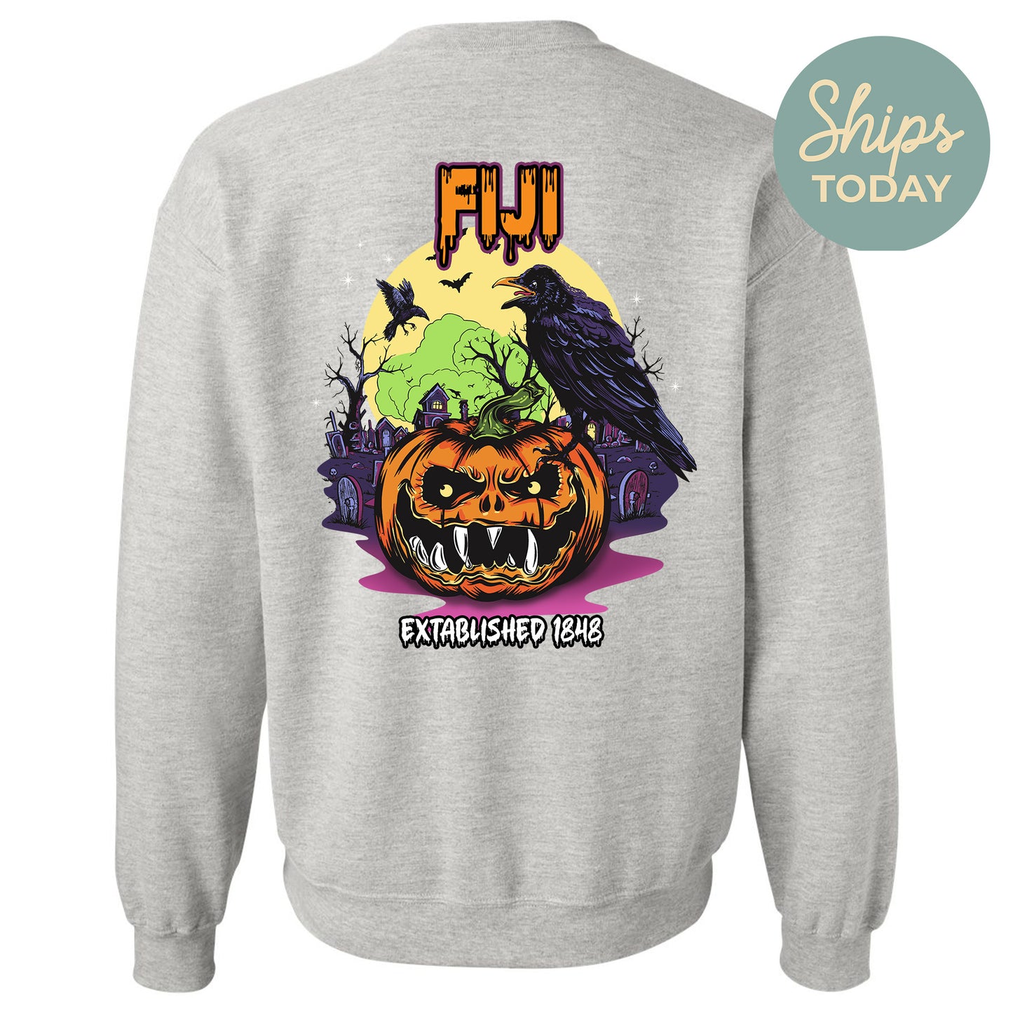 FIJI Halloween Bats Fraternity Sweatshirt _ 36266g