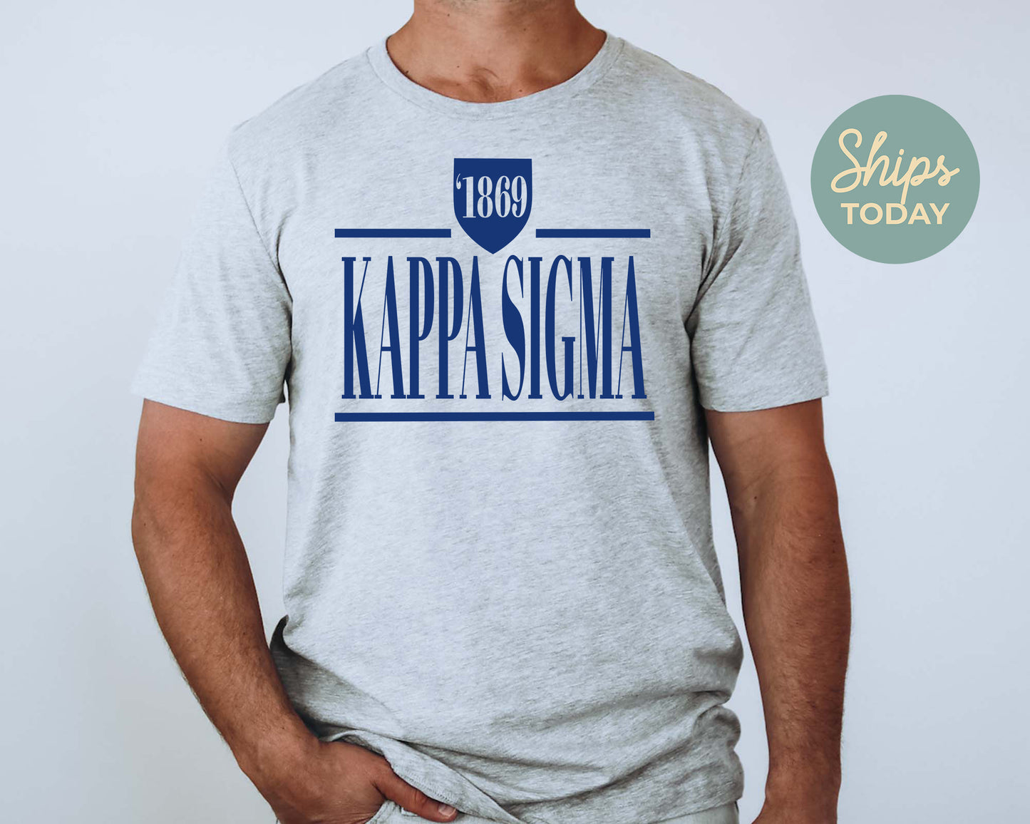 Kappa Sigma Shield Fraternity T-shirt _ 1195g