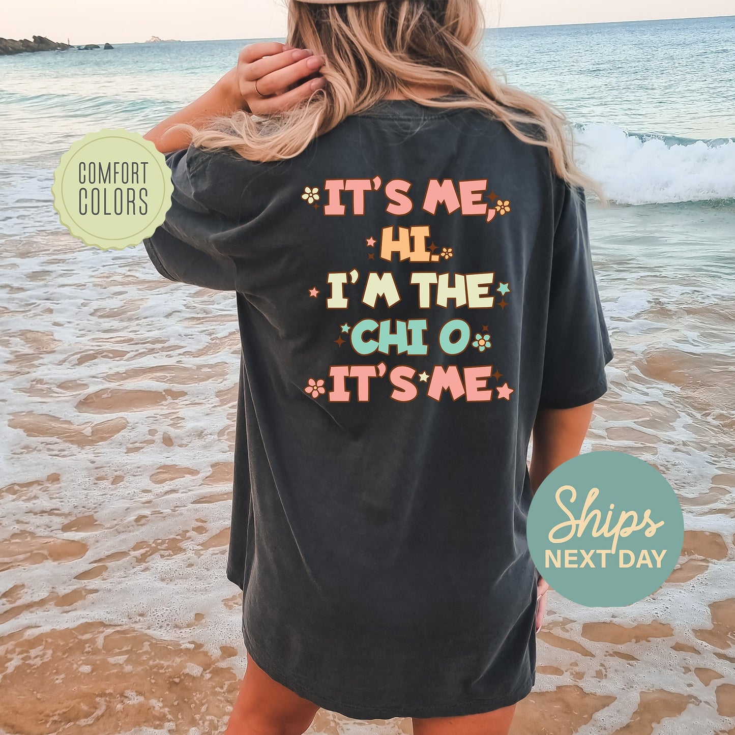 Chi Omega Signature Chic Comfort Colors Sorority T-shirt _ 35974g