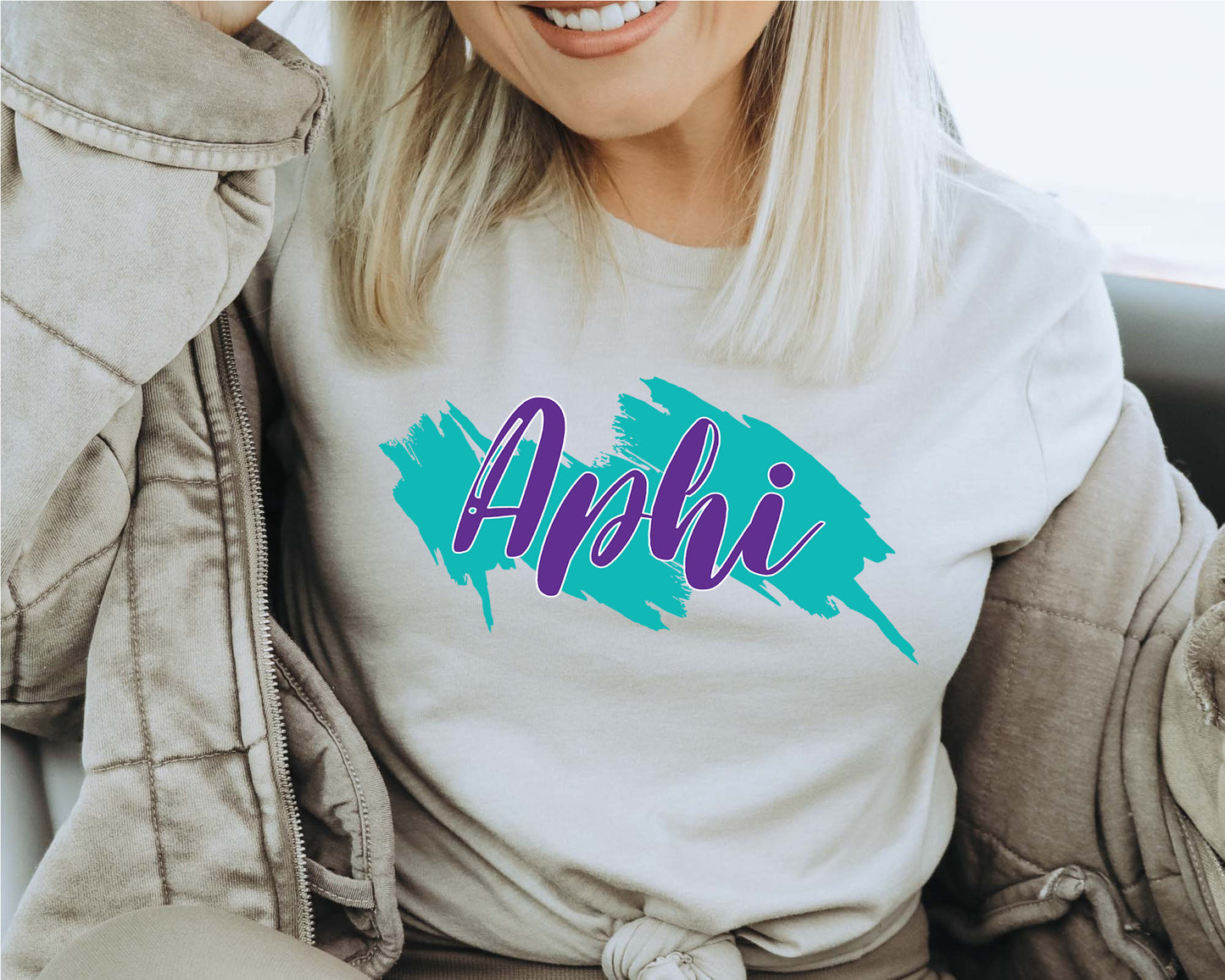 Alpha Phi Paint Party Sorority T-shirt _ 4477g
